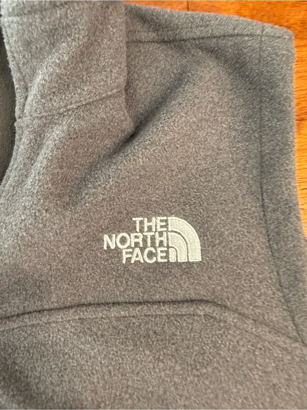The North Face Men's Mid Grey Heather Glacier Fleece Vest Full Zip Layer Medium